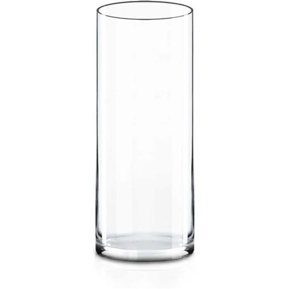 CYS Excel Clear Glass Cylinder Vase (H:12" D:4") | Multiple Size Choices Glass